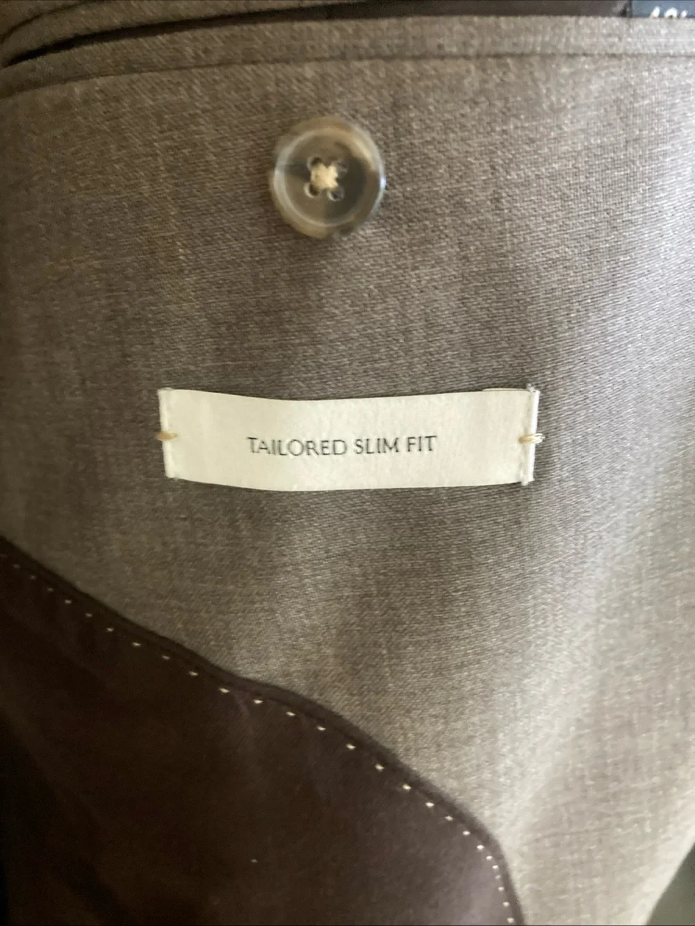 Banana Republic Vitale Barberis Canónico wool Men's- Tailored Sport Coat Taupe